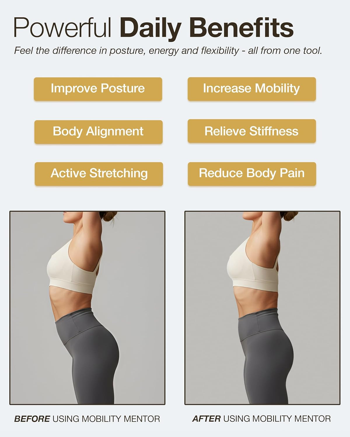 5Ft Bamboo Stretching Stick for Mobility with Video Tutorials