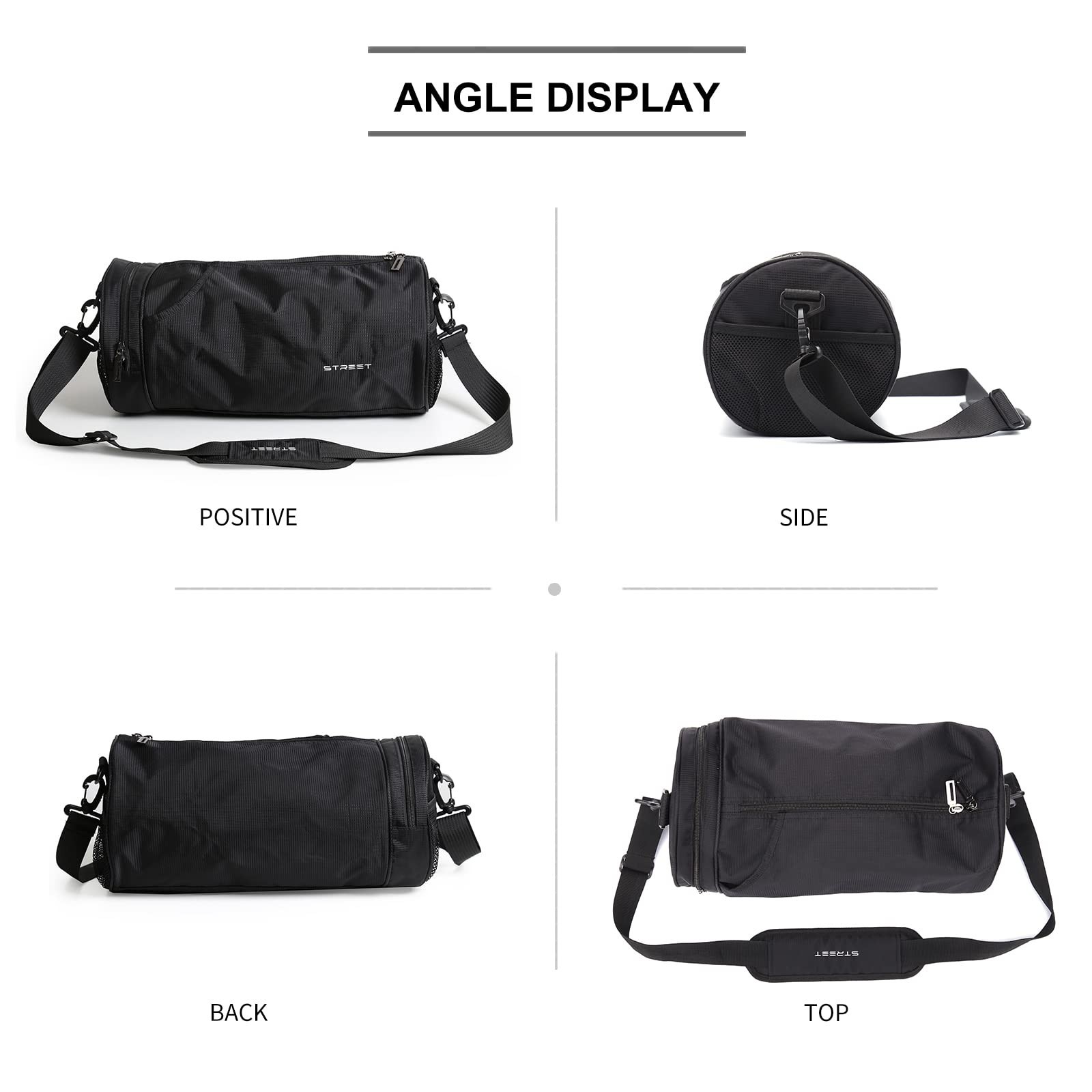 Small Sports Gym Bag Workout Lightweight Duffel Bags for Men and Women Black …