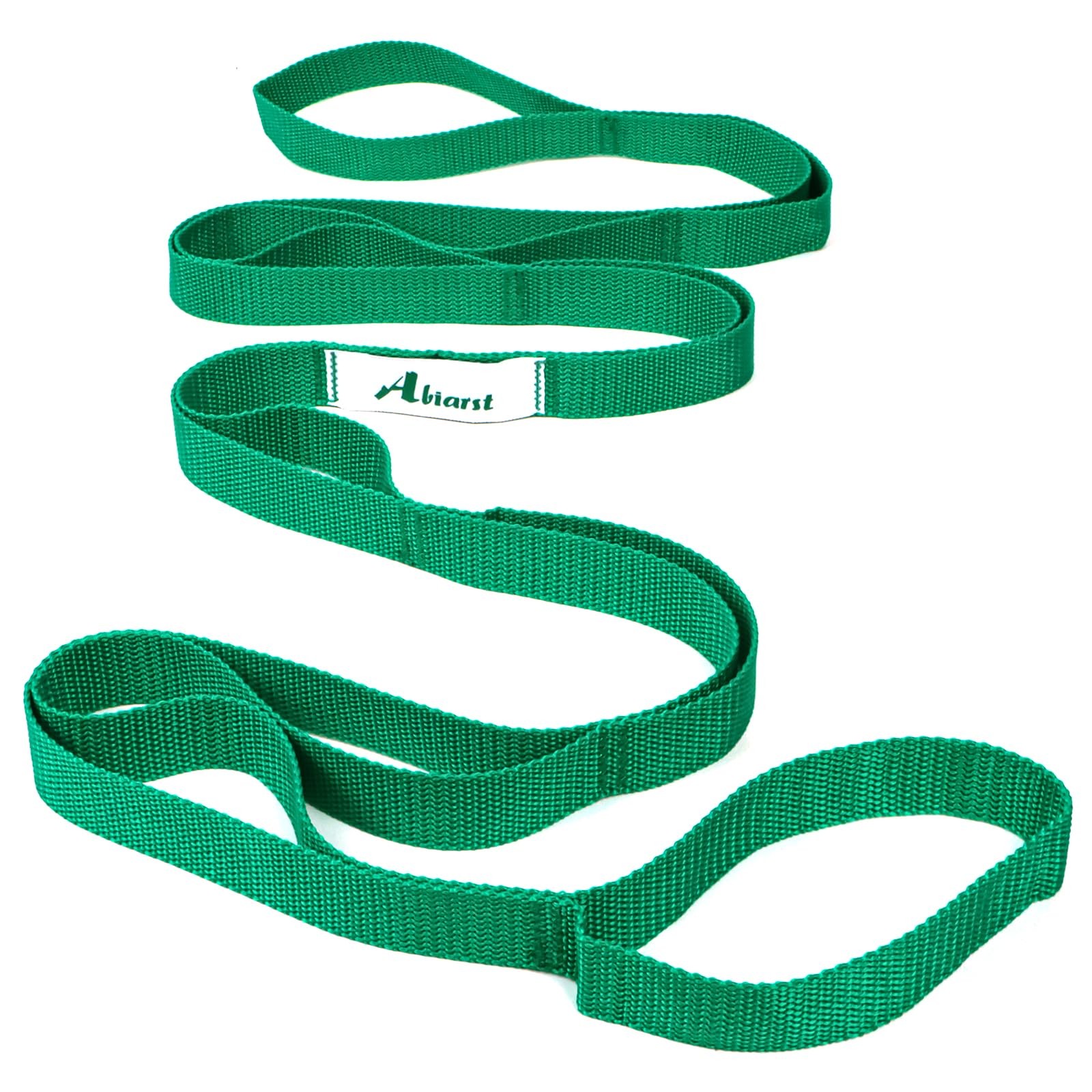 Abiarst Stretching Strap Yoga Straps for Physical Therapy, 10 Loops Non-Elastic