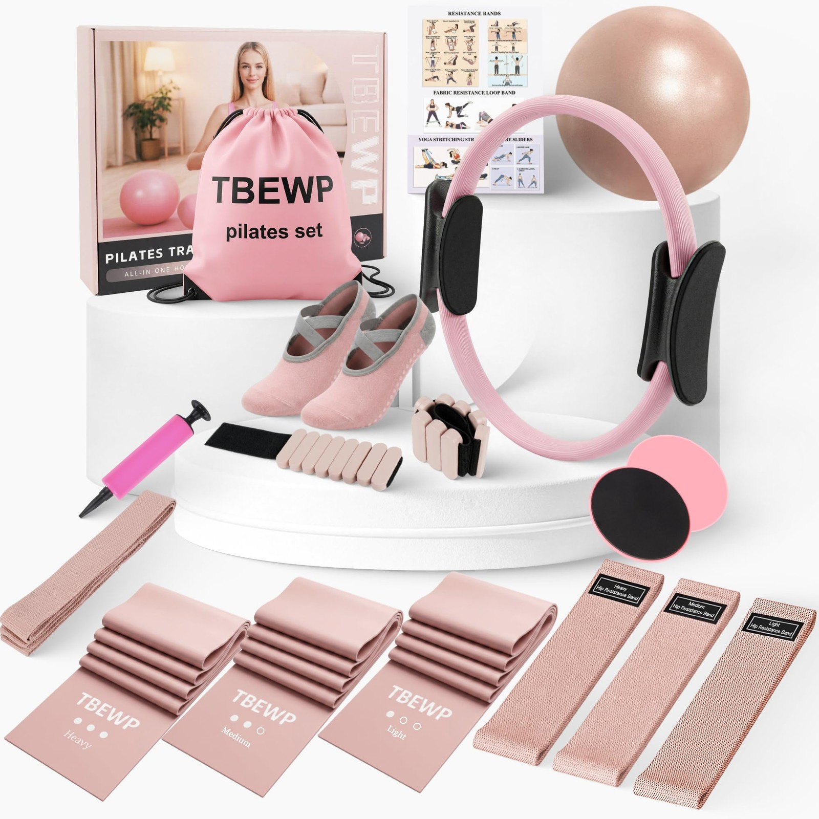 Home Pilates Kit for Women and Beginners, Pilates Ring and Ball Set with Resi…
