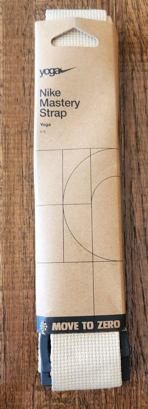 NEW!! Nike Mastery Yoga Strap 6 FT Sand Drift, Tan, Rubber D Rings, Heavy Duty