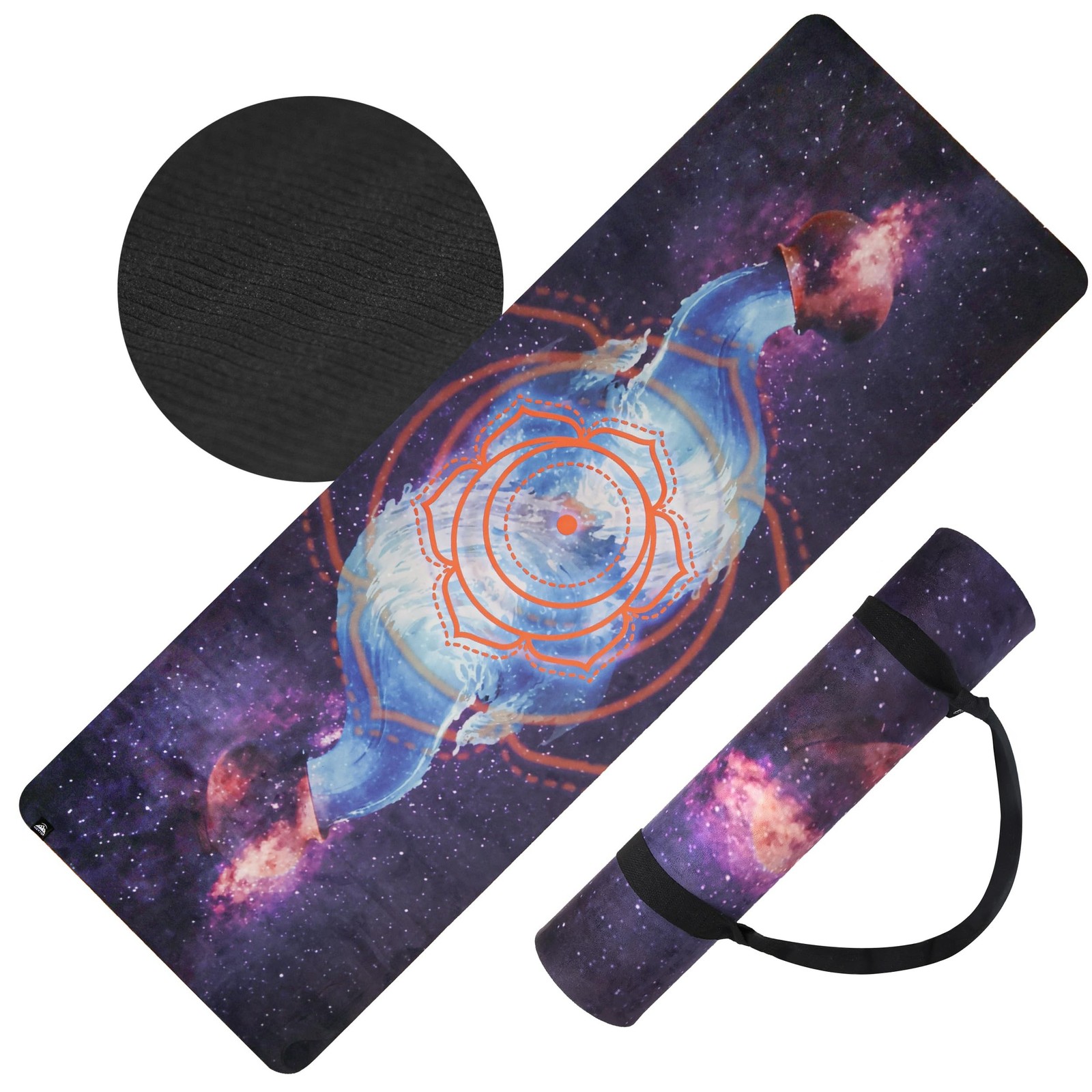 Yoga Mat with Strap Non-Slip 6mm Thick, Premium Suede & TPE Tree-of-Life Root…