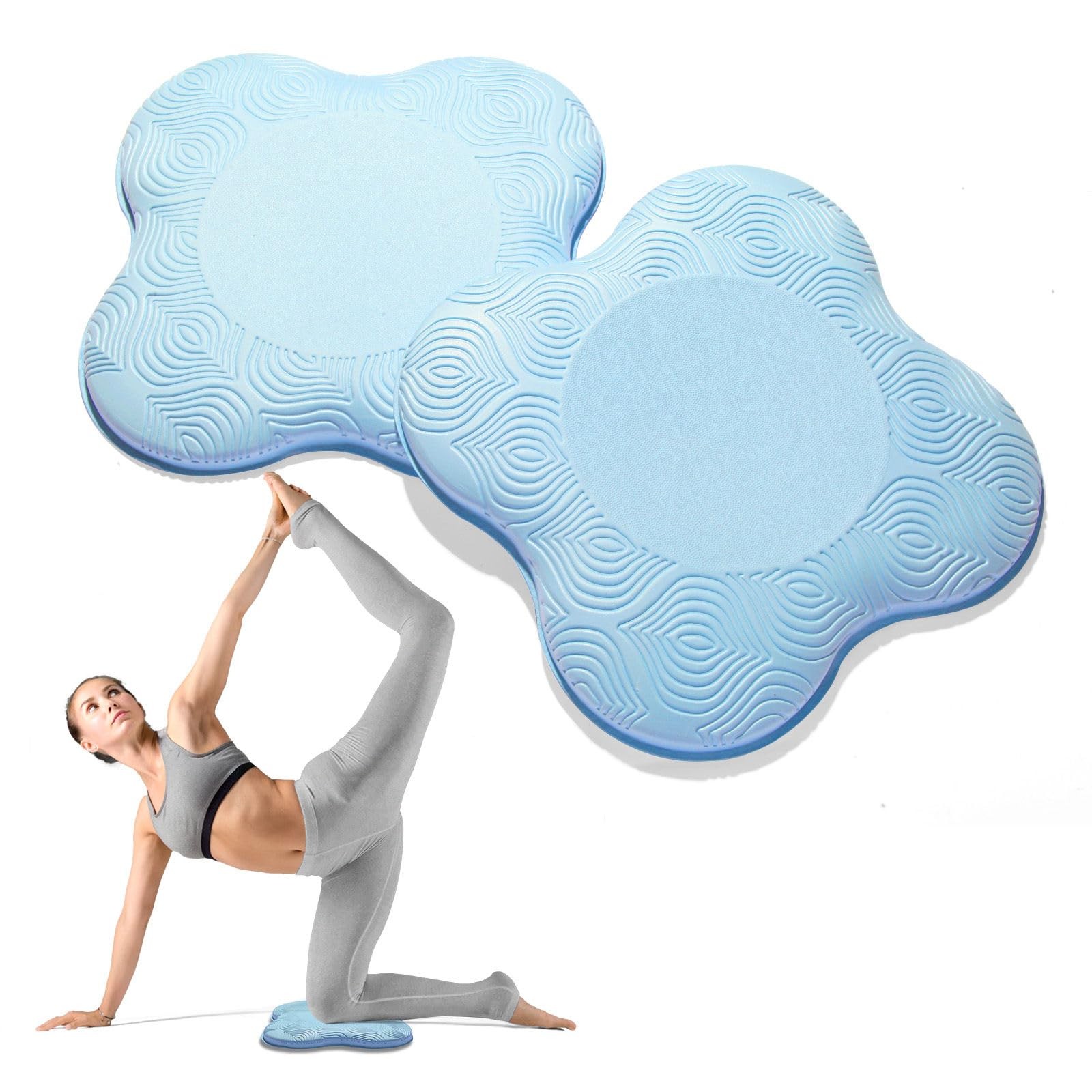 Yoga Knee Elbow Cushions Extra Thick Foam Knees Elbows Wrists Hands 2 PCS