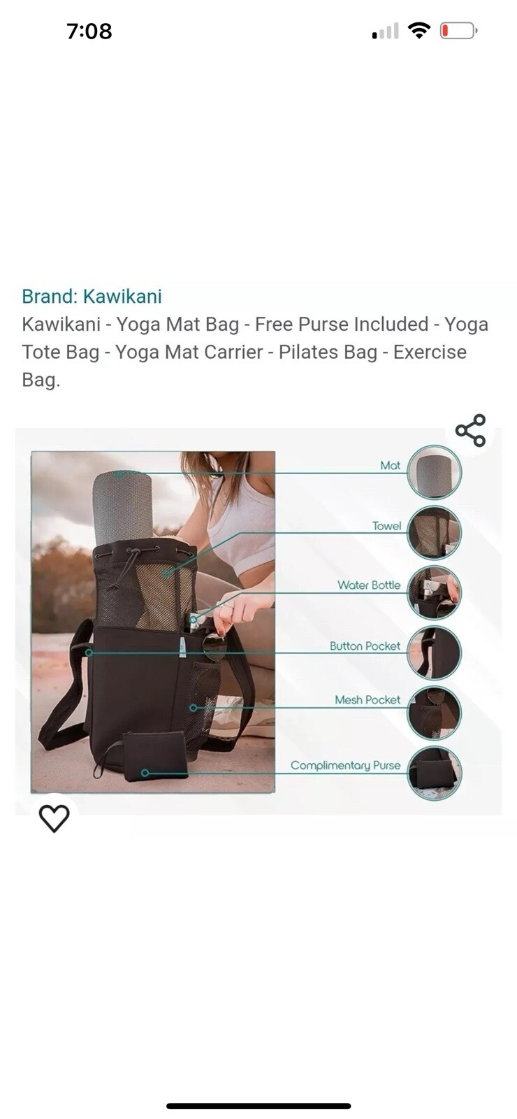 Kawikani Yoga Mat Bag -Pilates Mat Bag-Exercise Mat Bag