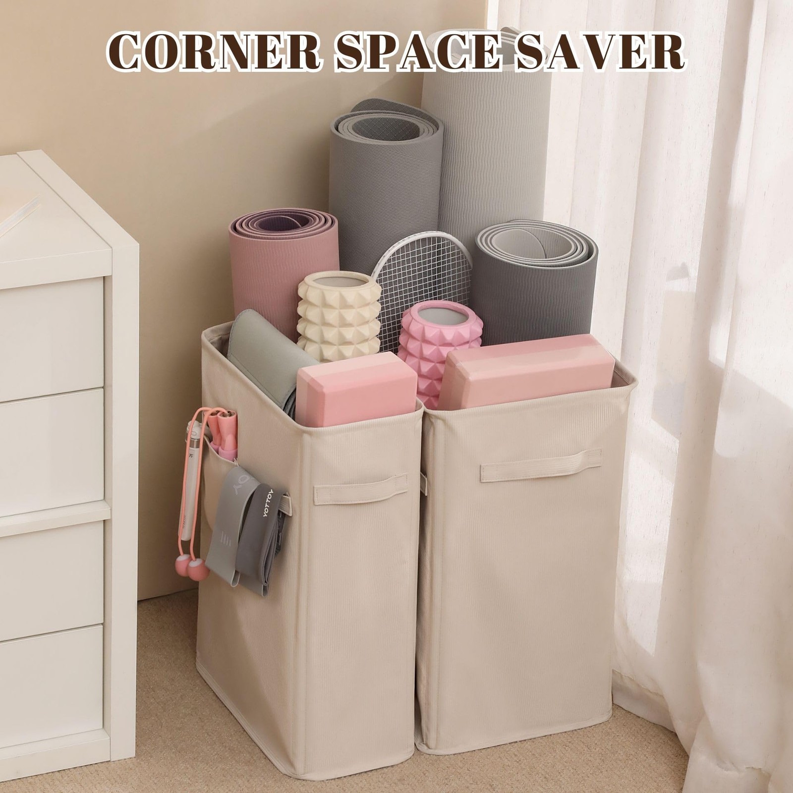Home Gym Storage Rack, Workout Organizer, Exercise Equipment Storage for Yoga…