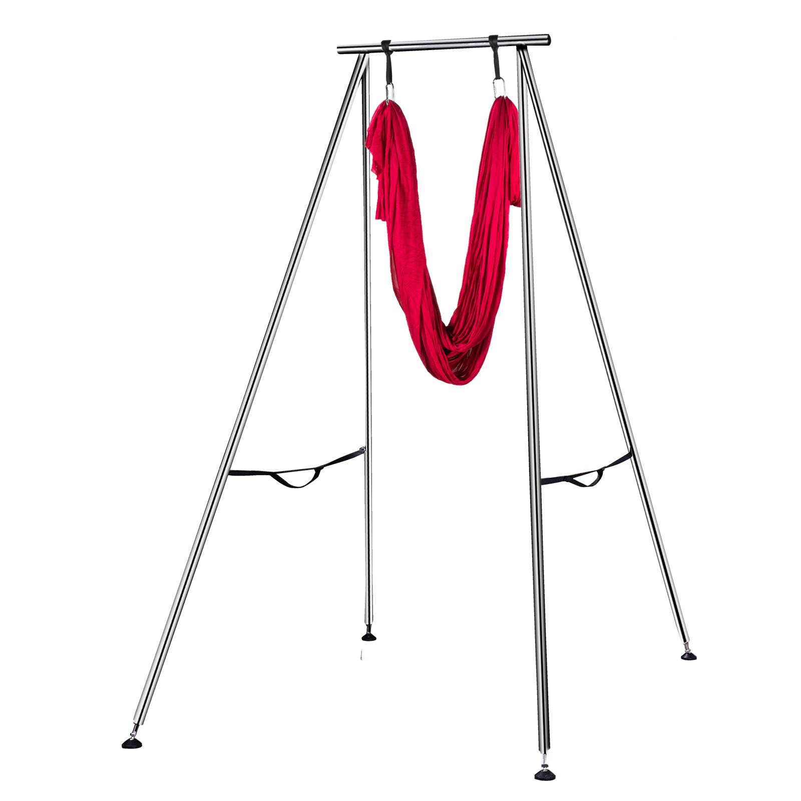 Uimoso Aerial Yoga Frame w/ Swing Bar 20Ft Silk Set for Trapeze and Hammocks