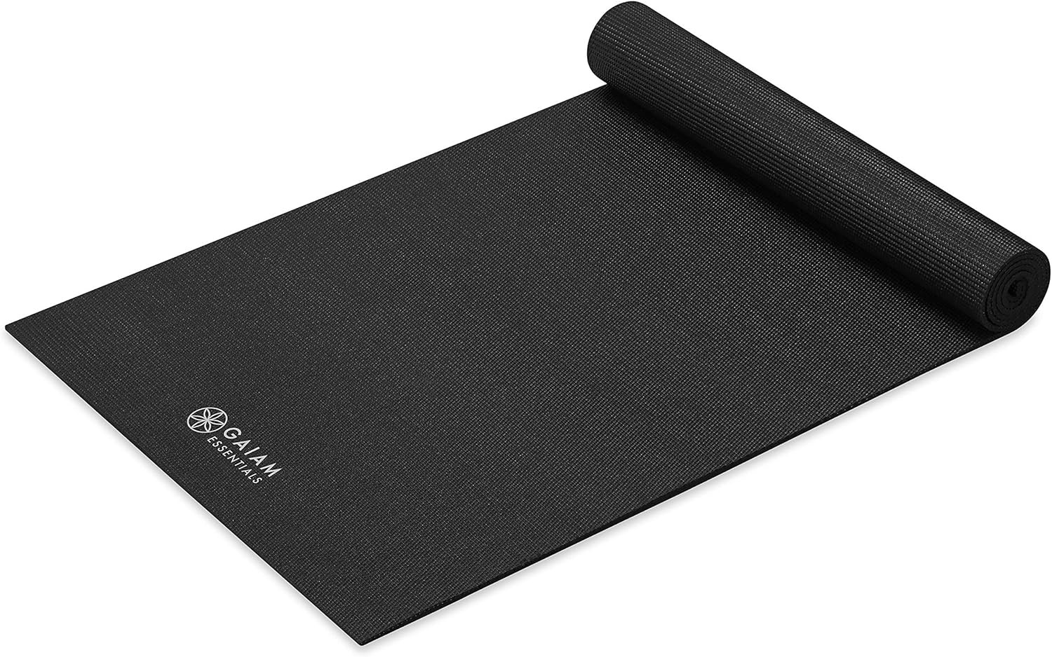 Gaiam Essentials 1/4&Prime; Thin (6Mm) Yoga & Pilates, Fitness & Exercise Mat with Eas