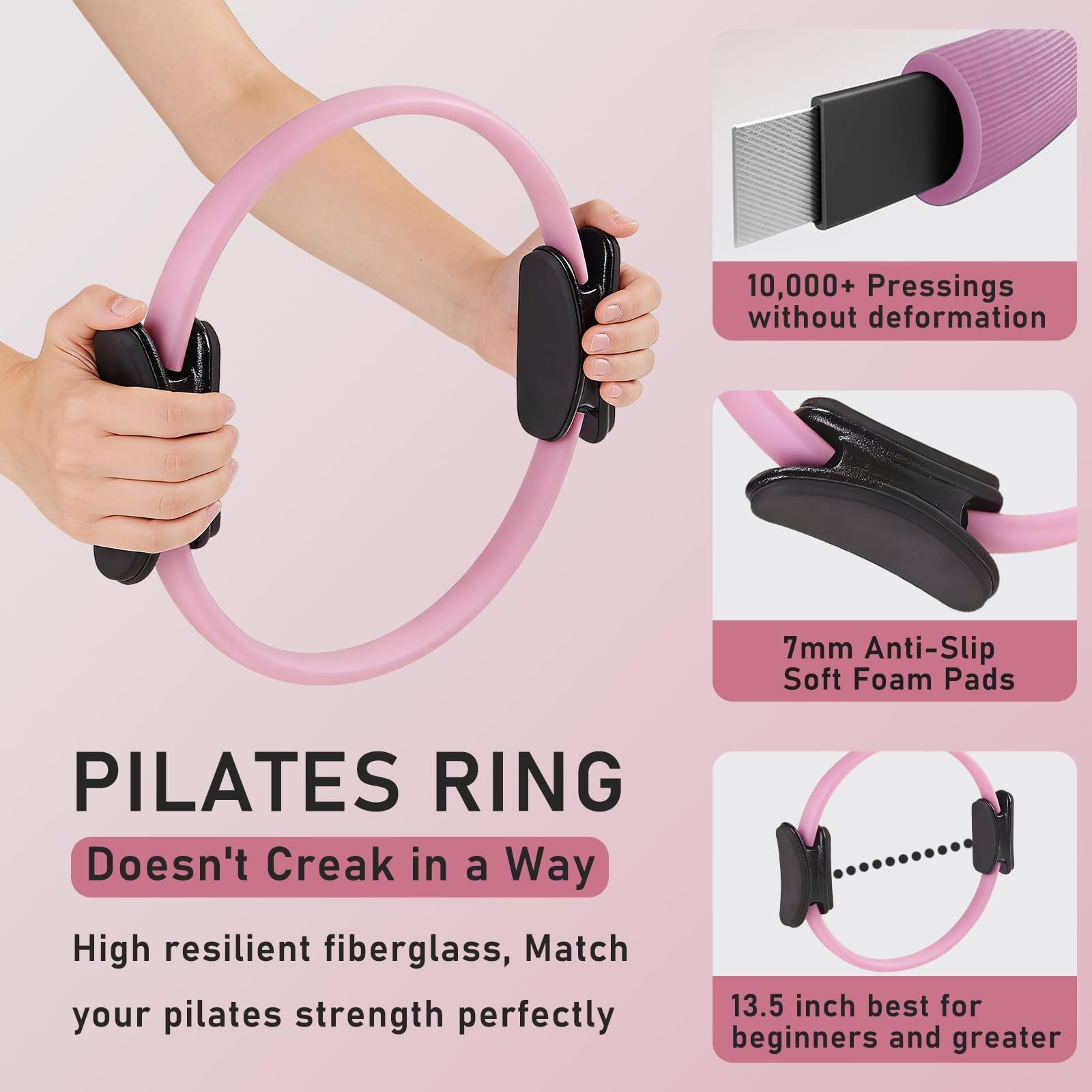 Pilates Ring Kit with Adjustable Ankle Wrist Weights, Resistance Bands, Ball,…