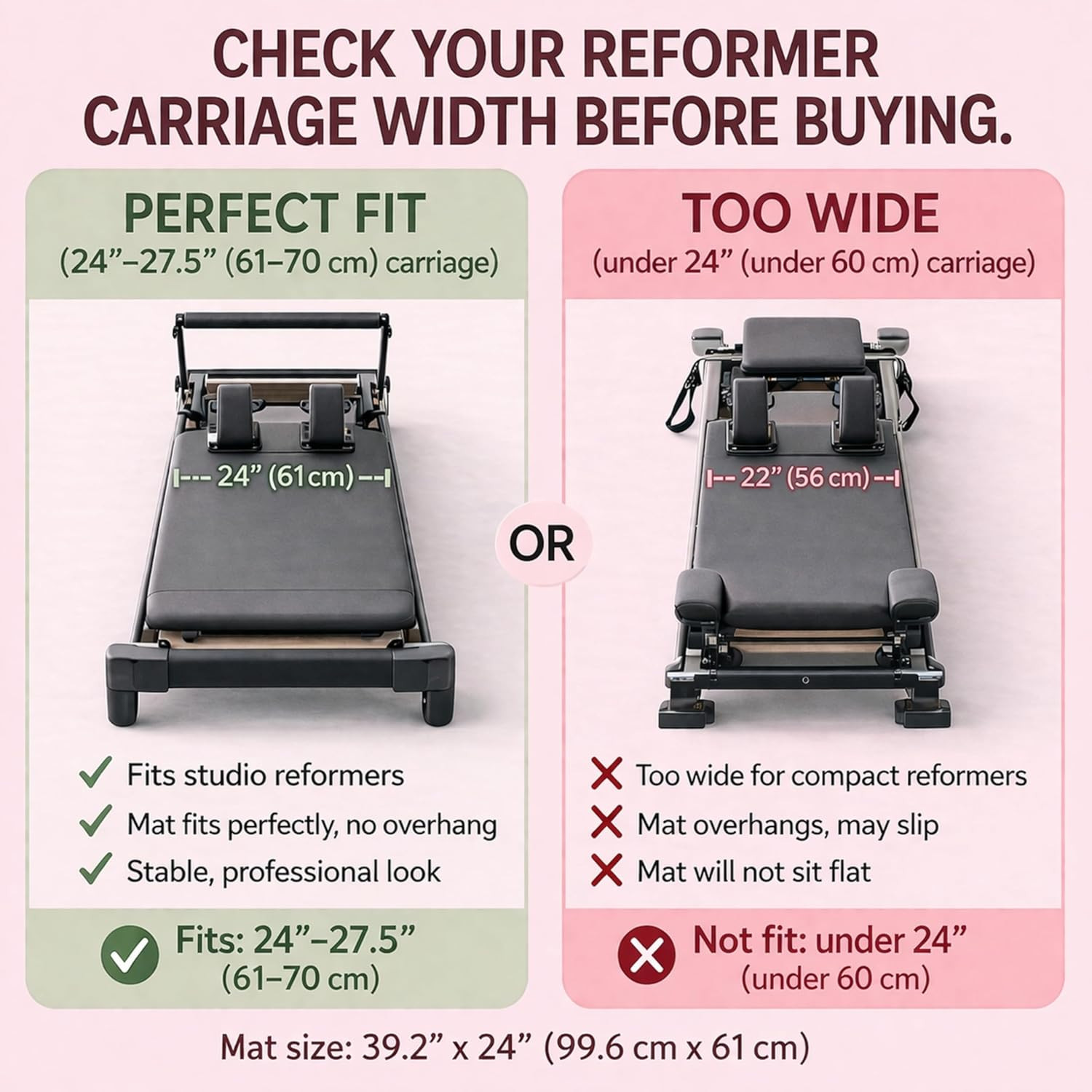 Non-Slip Pilates Reformer Mat Cover with Grip Socks and Washable Towel