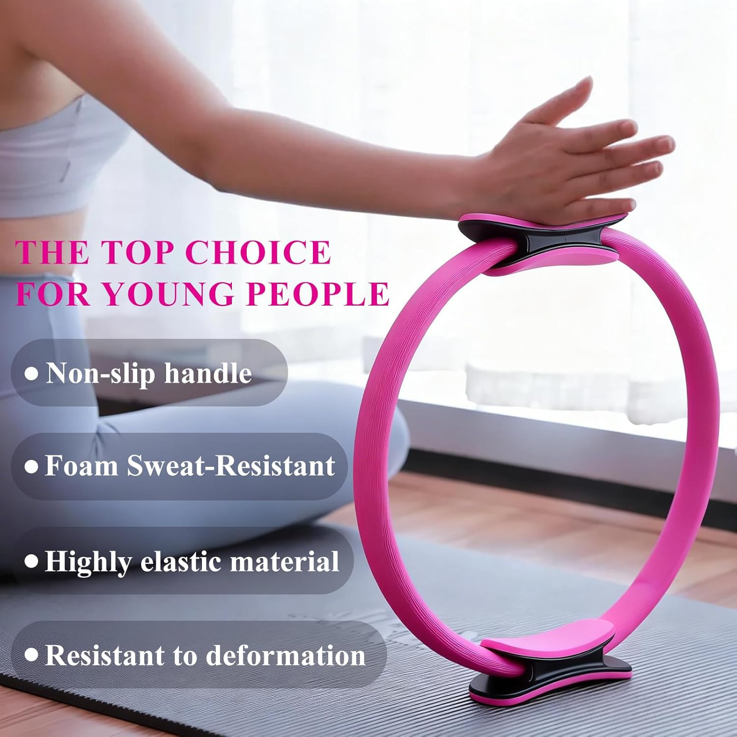 12 Pack Pilates Ring Set – 15 Inch Magic Circle Bulk Yoga Fitness Rings for Full
