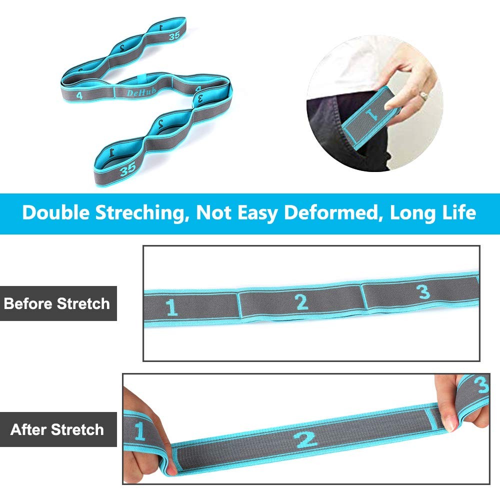 Stretch Strap, Elastic Yoga Stretching Strap, MultiLoop for Physical Therapy,…
