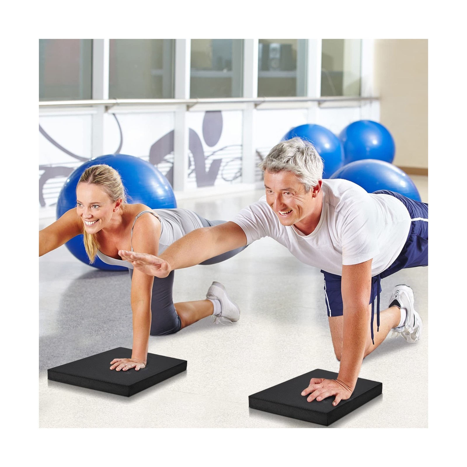 Deekin 2 Pcs Foam Balance Pad Non Slip Stability Trainer Rectangle Board Exer…