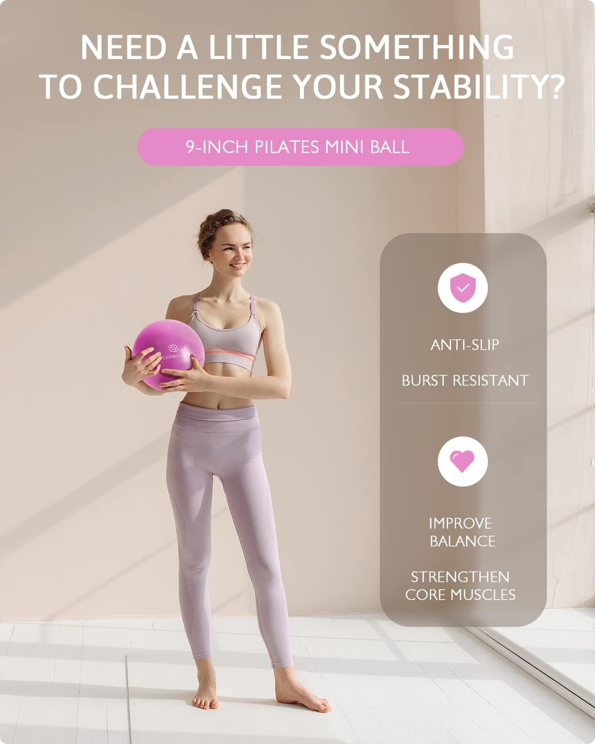 LIONSCOOL Pilates Ring Set – 14&Prime; – Lilac Frost