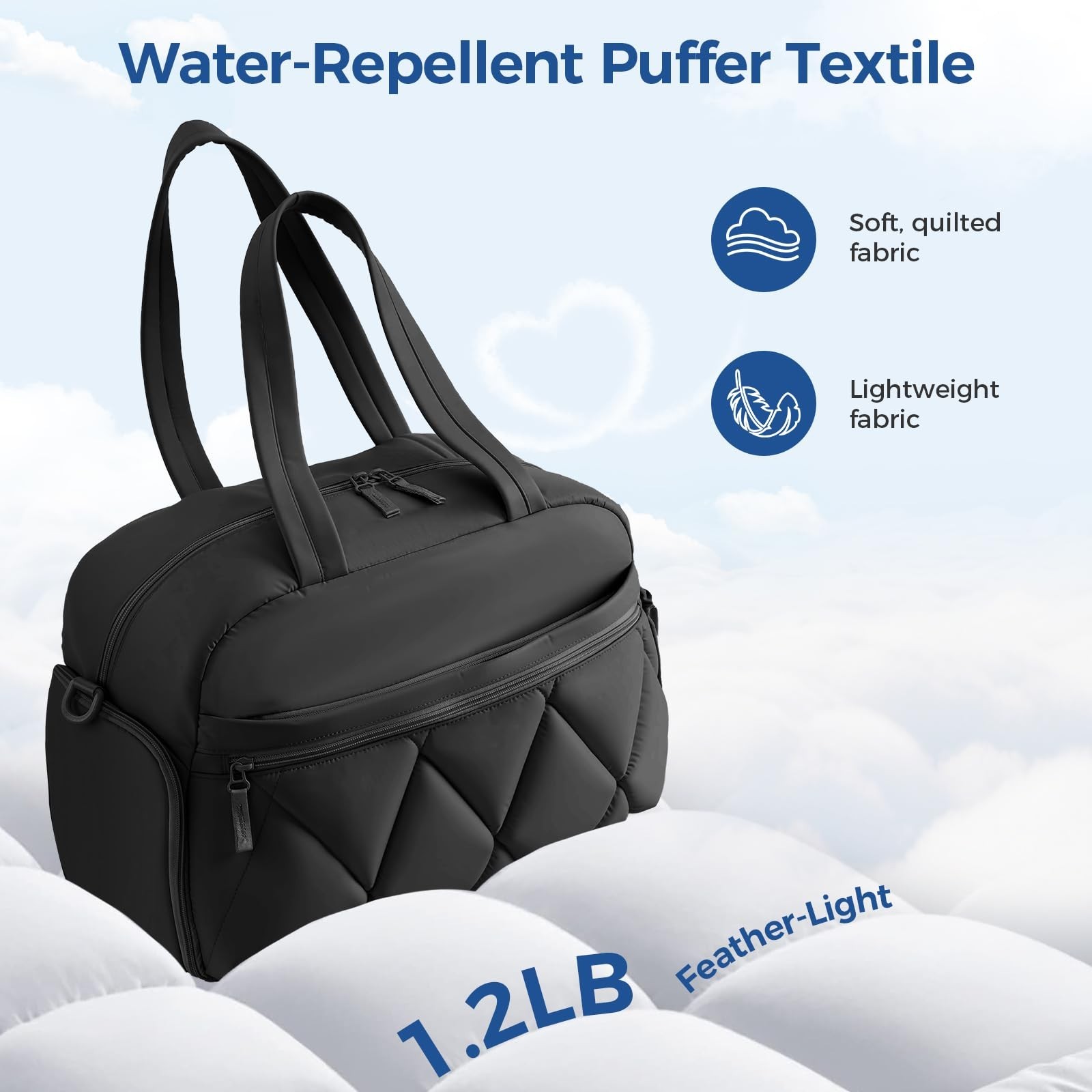 Travel Duffle Bag for Women – Gym Bag With Shoes Compartment & Wet Pocket, Ca…