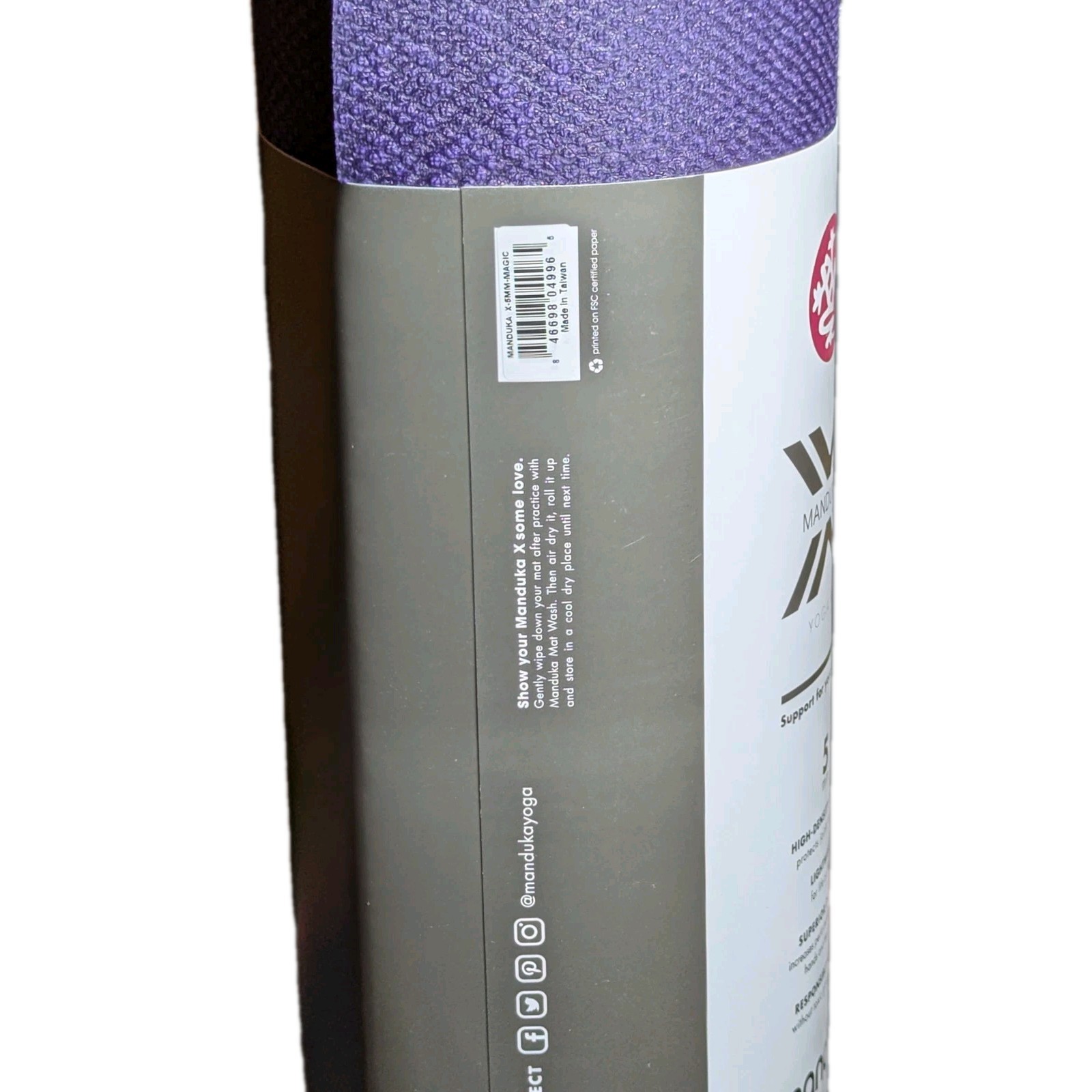 Manduka X Lightweight 5mm Yoga Mat 71&Prime;x24&Prime; Magic Purple NEW
