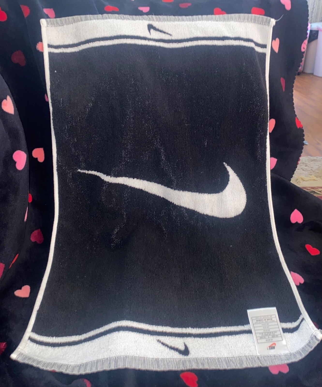 VTG Nike Sport Hand Towel White Black RARE Y2K 90s