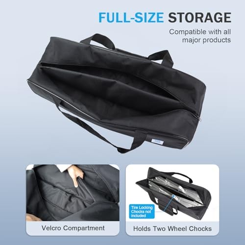 Black RV Camping Carry-All Bag for Tire Locking Chocks – 23-1/2&Prime; x 8&Prime;x 6&Prime; –