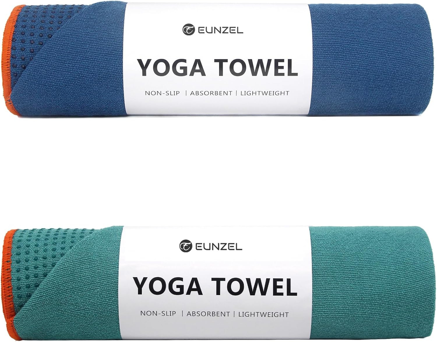 2 Pack Hot Yoga Towel with Grip Dot, Non Slip Yoga Mat Towe Sweat Absorbent Towe