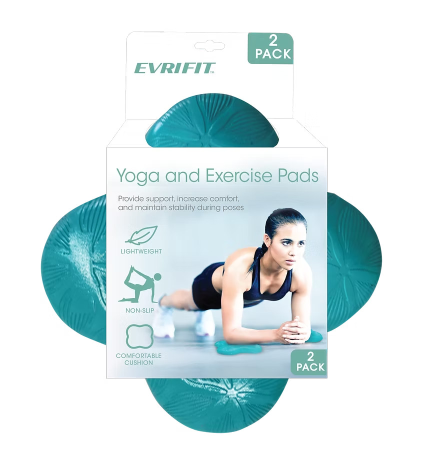 New Evrifit Yoga And Exercise Pads Knee/Elbow New in package Teal