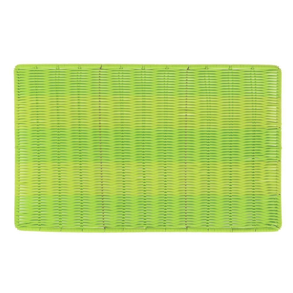 HUBERT® Rectangular Synthetic Green Wicker Sushi Mat -24&Prime; L x 15&Prime; W x 1/4&Prime; H