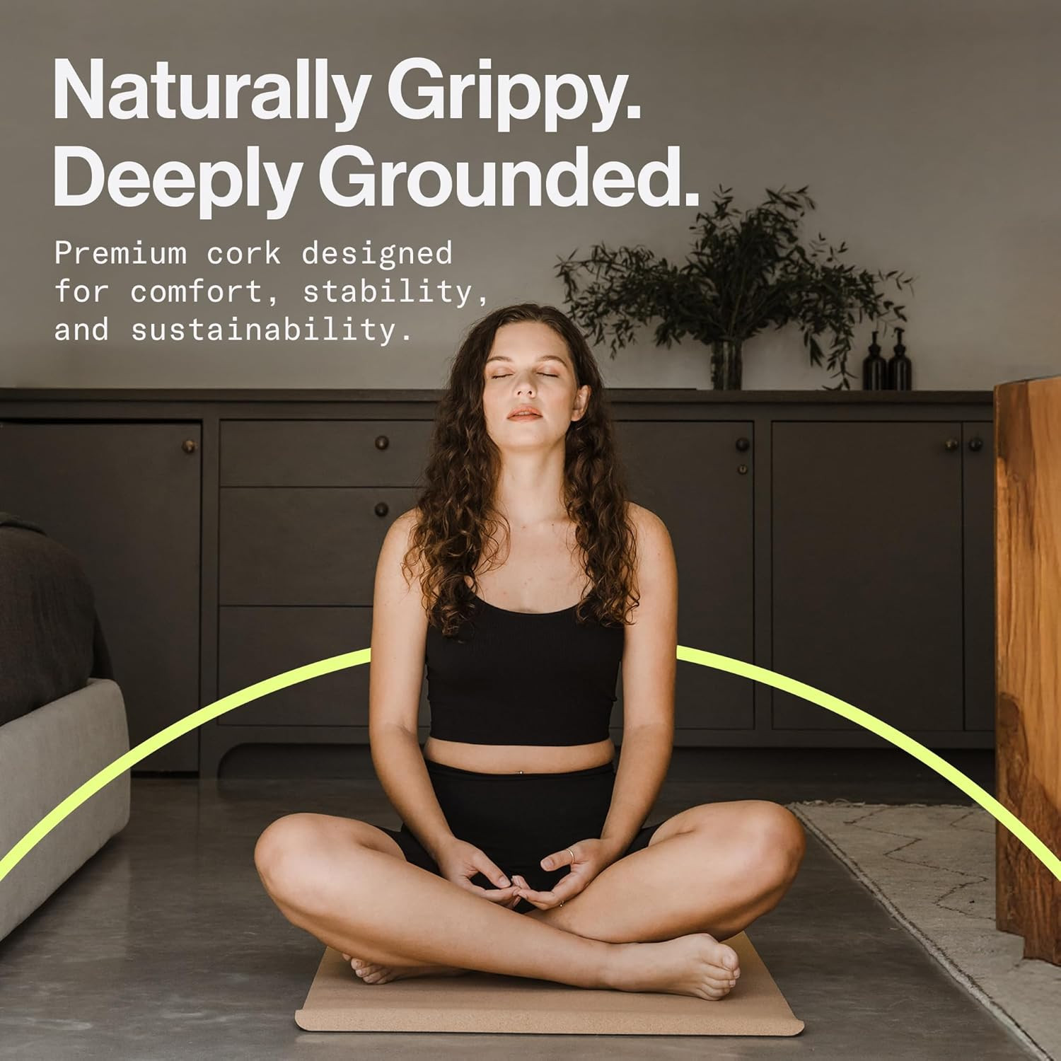 Eco-Friendly Cork Yoga Mat – Non-Slip, Cushioned for Hot Yoga & Pilates