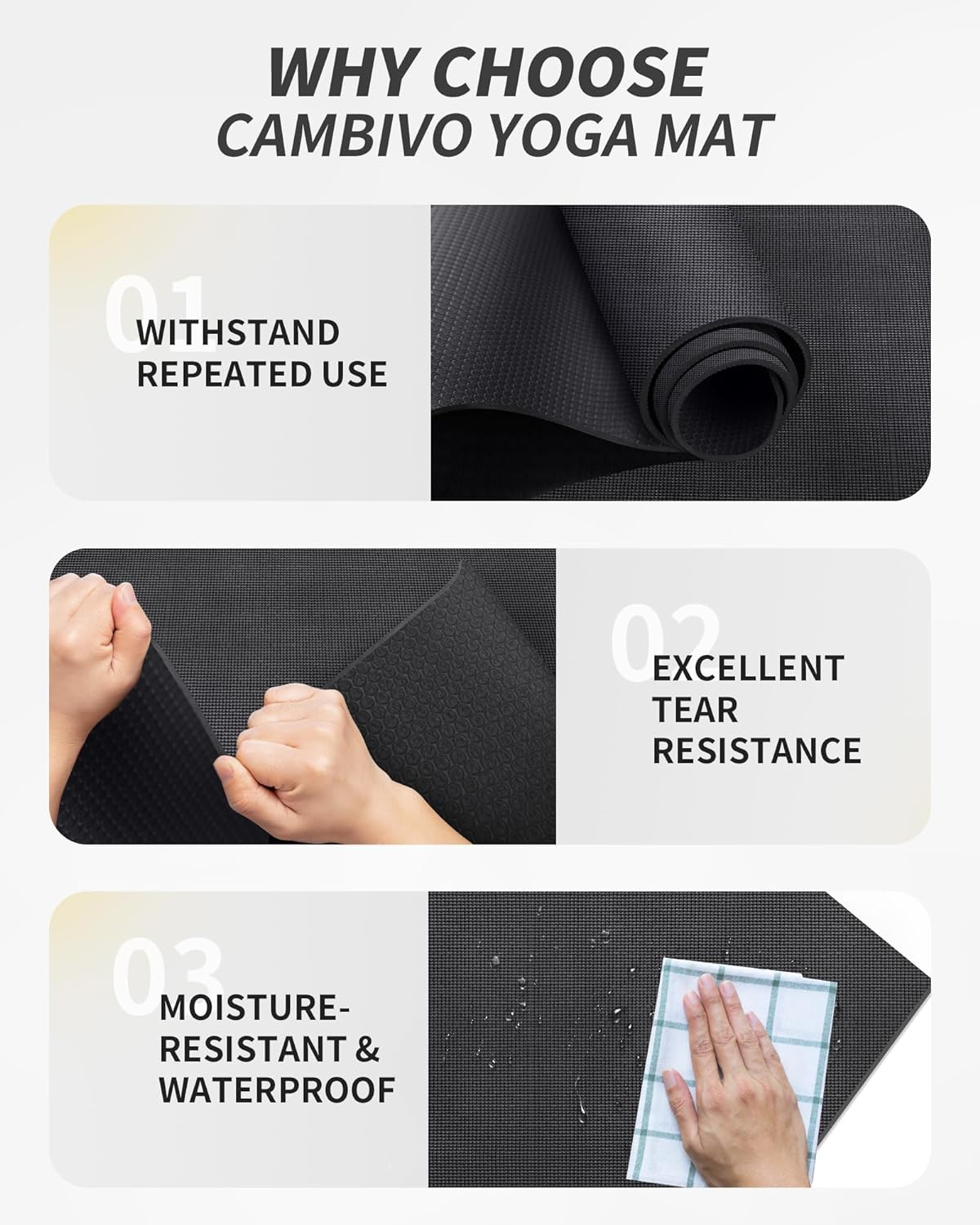 Yoga Mat for Women and Men, Extra Long and Wide Exercise Mat(72&Prime;X48&Prime;/84&Prime;X30&Prime;), L
