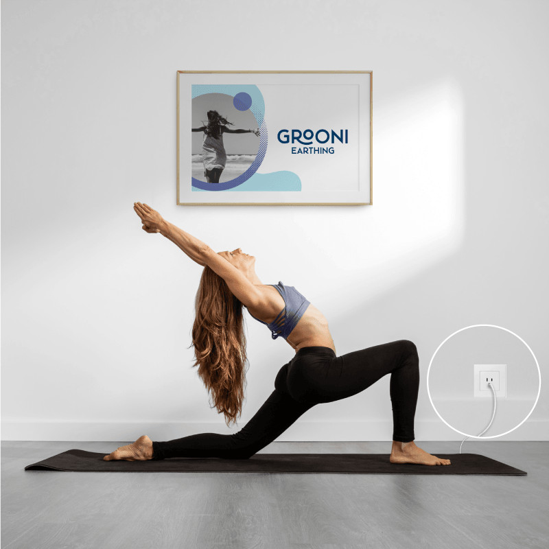 Earthing & Grounding Premium Exercise Yoga Pilates Workout Mat with Travel Bag