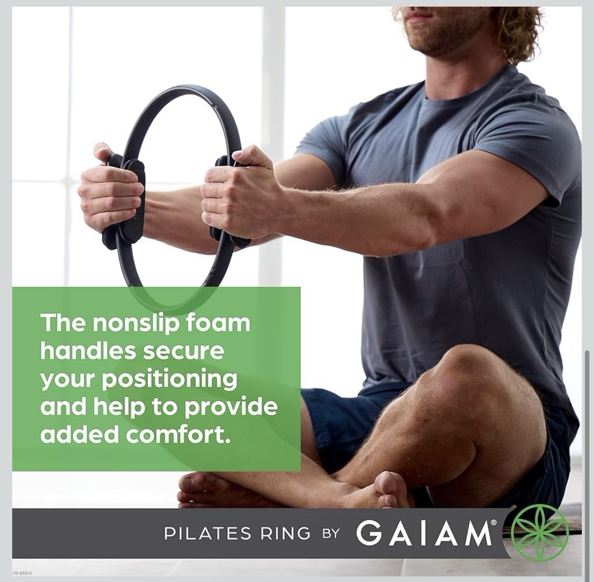 Pilates Ring Fitness Circle – Lightweight Durable Foam Padded Handles, Flexible