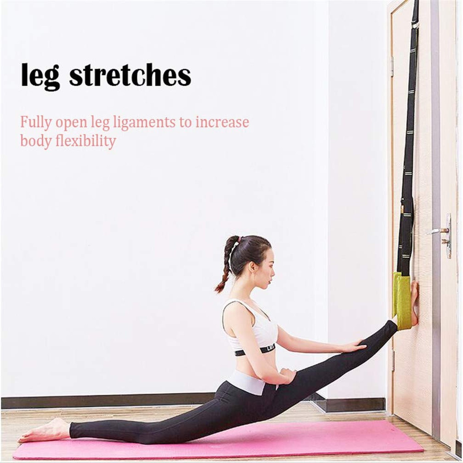 Yoga Fitness Stretching Strap, Door Flexibility Stretching Strap, Improve Leg…