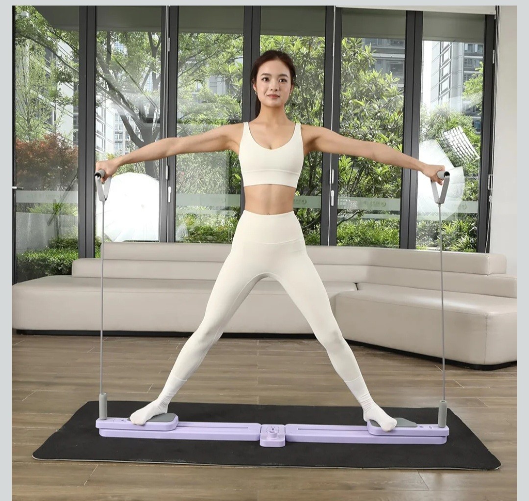 RUNWE Adjustable Split Foldable Pilates Board Purple Multifunctional