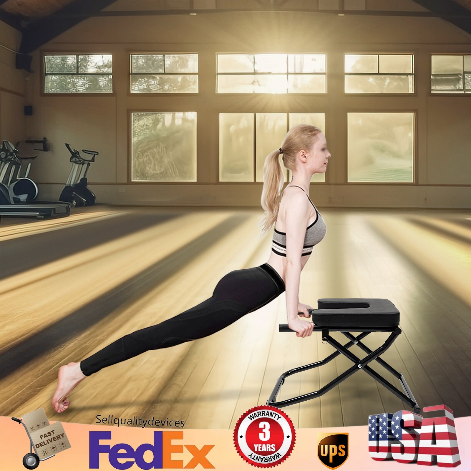 Yoga Headstand Chair Home Bench Stand Inversion Stool Fitness Inversion Exercise