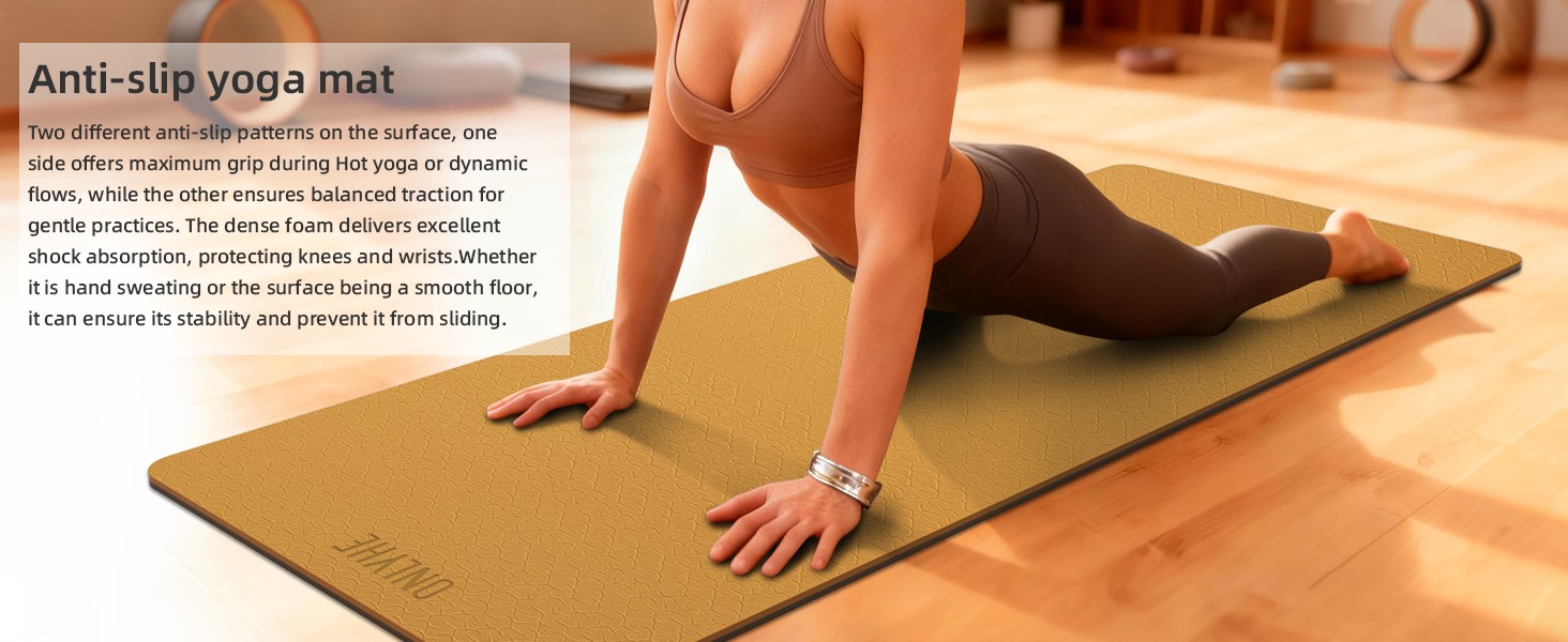 Wide Yoga Mat Thick(10mm) Exercise Mat Non Slip Anti-tear,72&Prime;x35&Prime; Extra Large