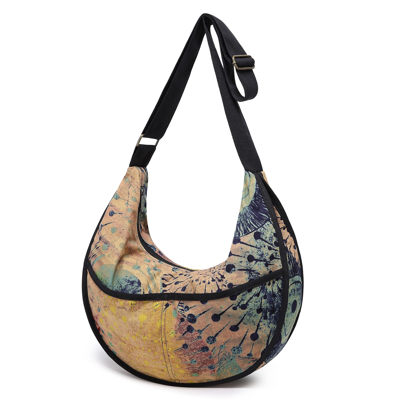 OPQRSTU Womens Hippie Large Sling Shoulder Boho Handbag canvas Crossbody Bags
