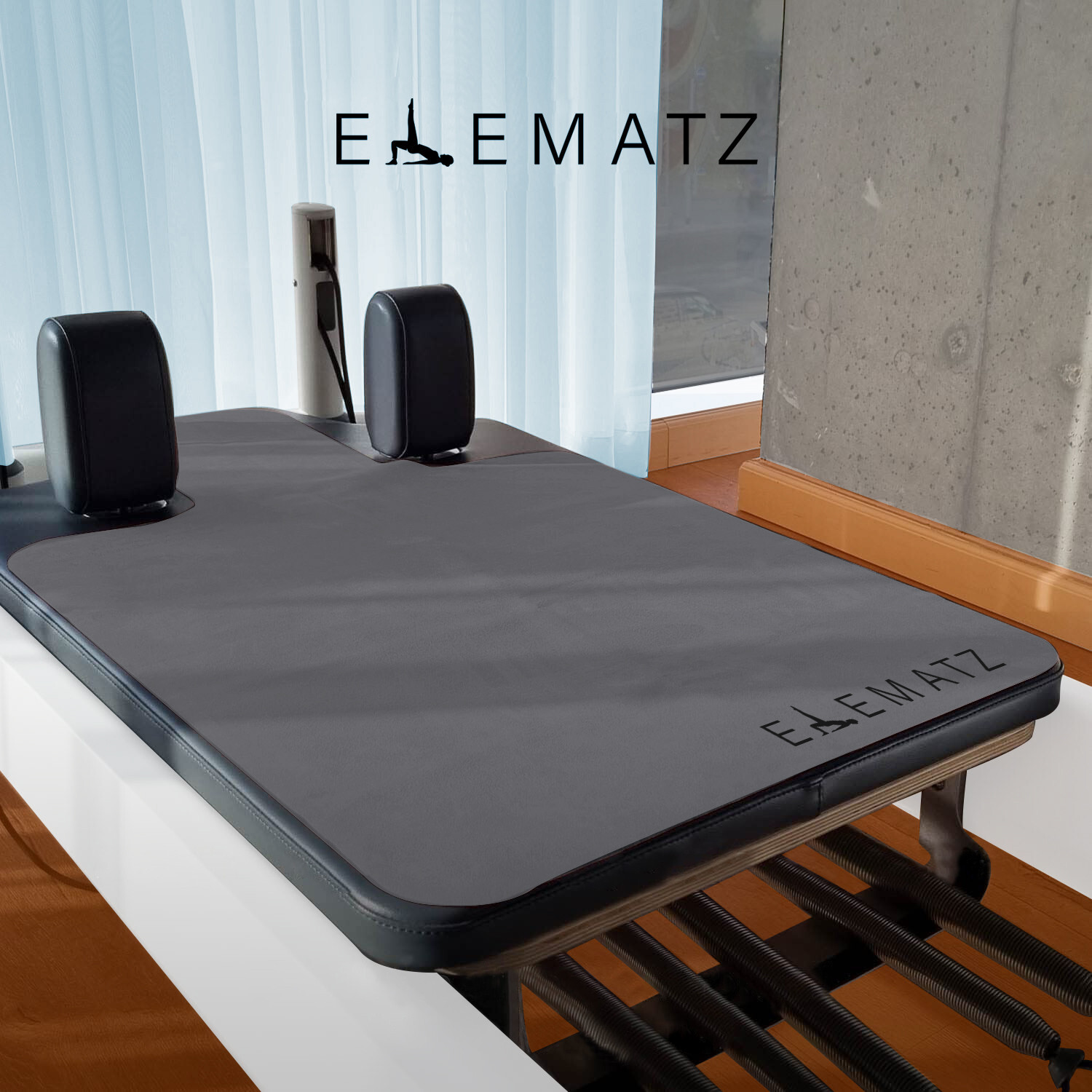 Gray Pilates Reformer Mat