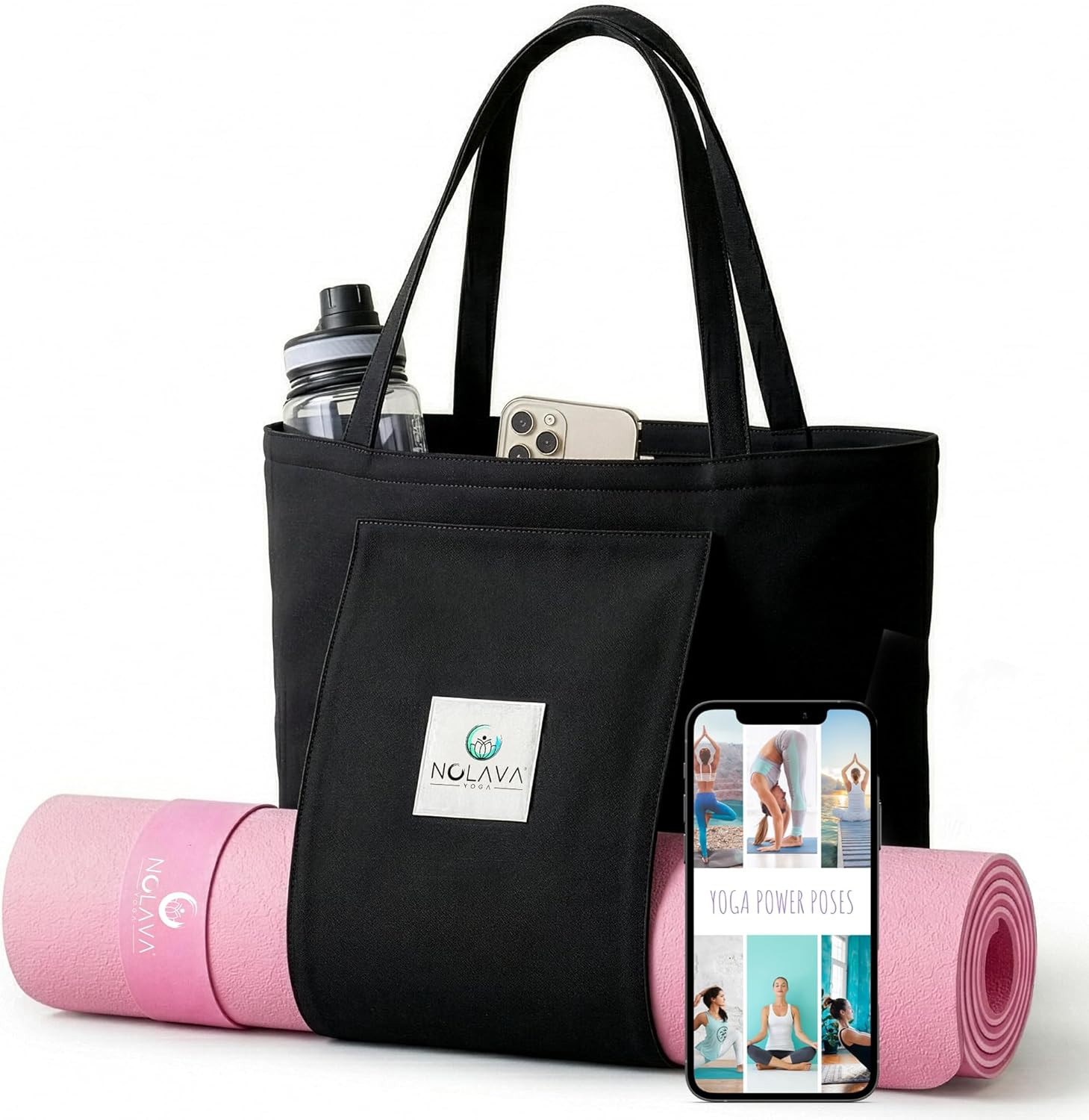 Nolava Non-Slip Yoga Mat & Tote Bag – 72&Prime; x 24&Prime;, Perfect for Home & Studio