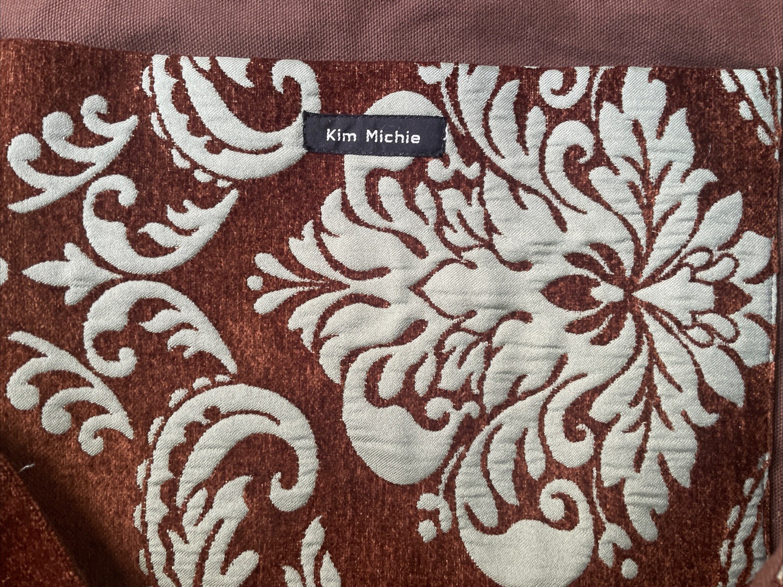 Kim Michie Yoga & Pilates Bag Brown & Green Tapestry Style, Ties, Pocket, USA
