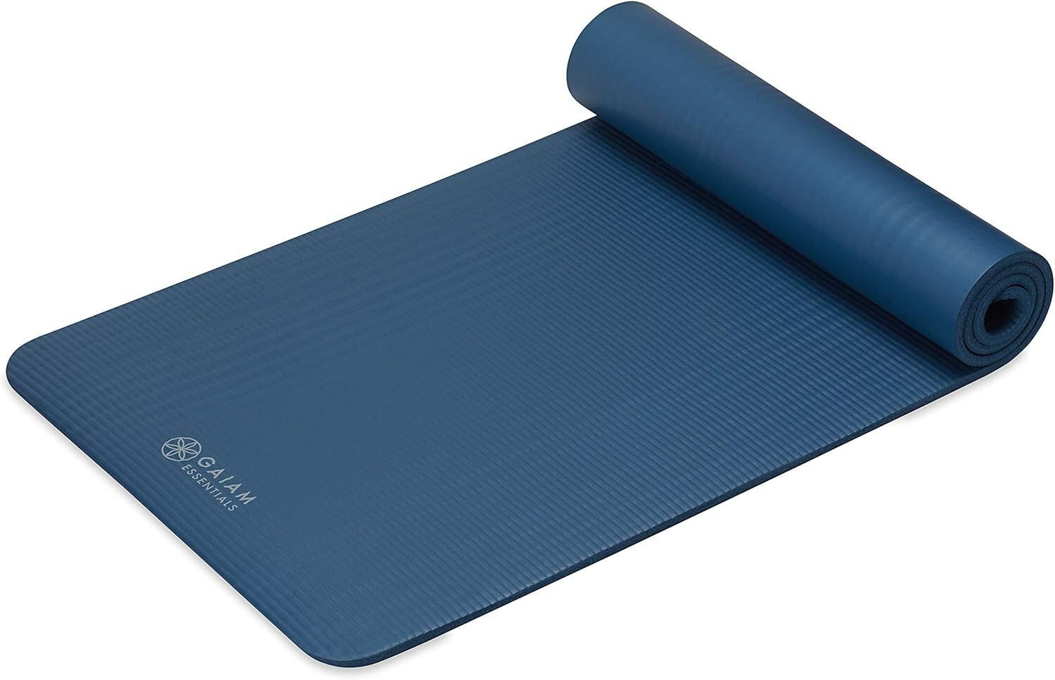 2/5 Inch Thick Yoga Mat Fitness Exercise Mat 72&Prime;x24&Prime; w/ Carrier Strap, Navy Blue