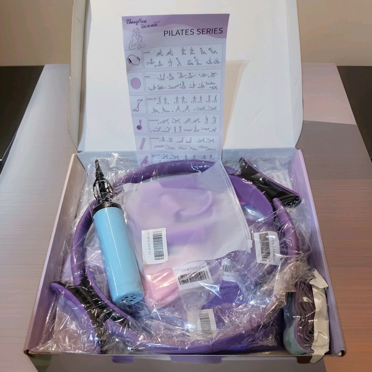 Change Now Training Pilates Kit,Upgraded Pilates Equipment for Women Purple NEW