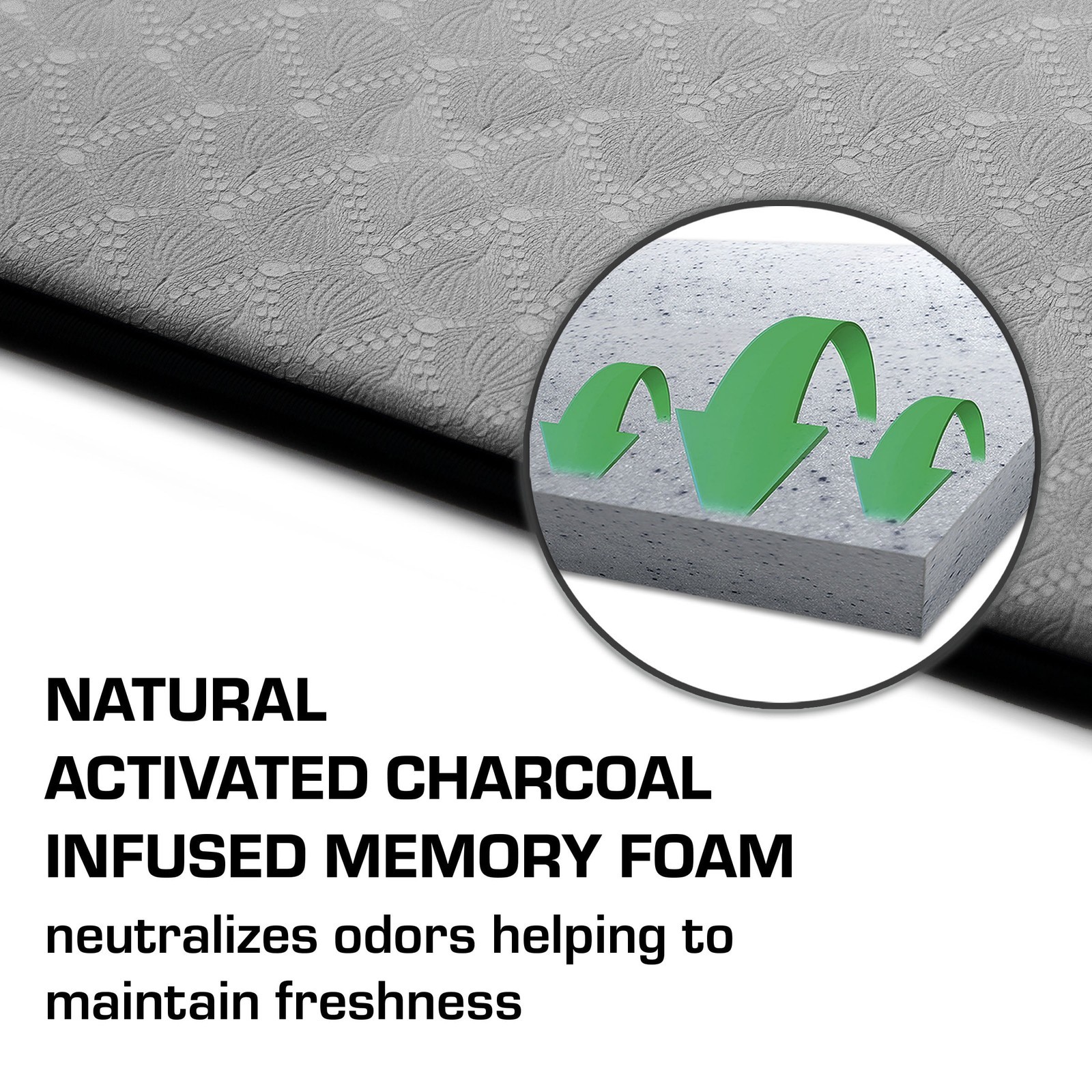 Deluxe High Density Foam Yoga & Fitness Mat 8mm Thick 72&Prime; x 24&Prime; 1 Count Grey