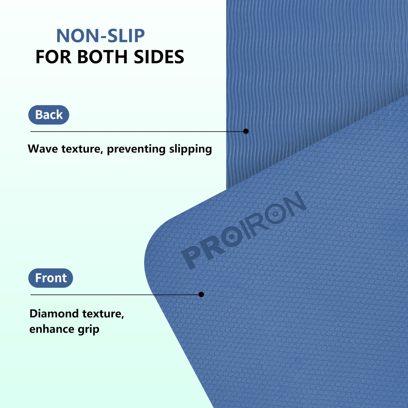 PROIRON Foldable 72“x24&Prime;x0.24”(6mm) TPE Yoga Mat,NOT PVC!!!-Folding