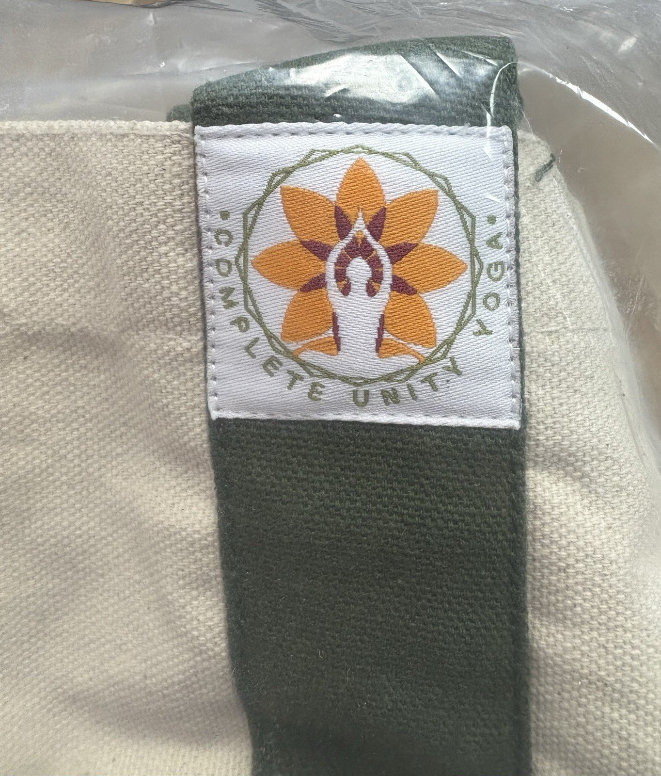 Complete Unity Yoga Premium Carry-All Tote Bag 16x15x9.5in Green/Khaki NWT