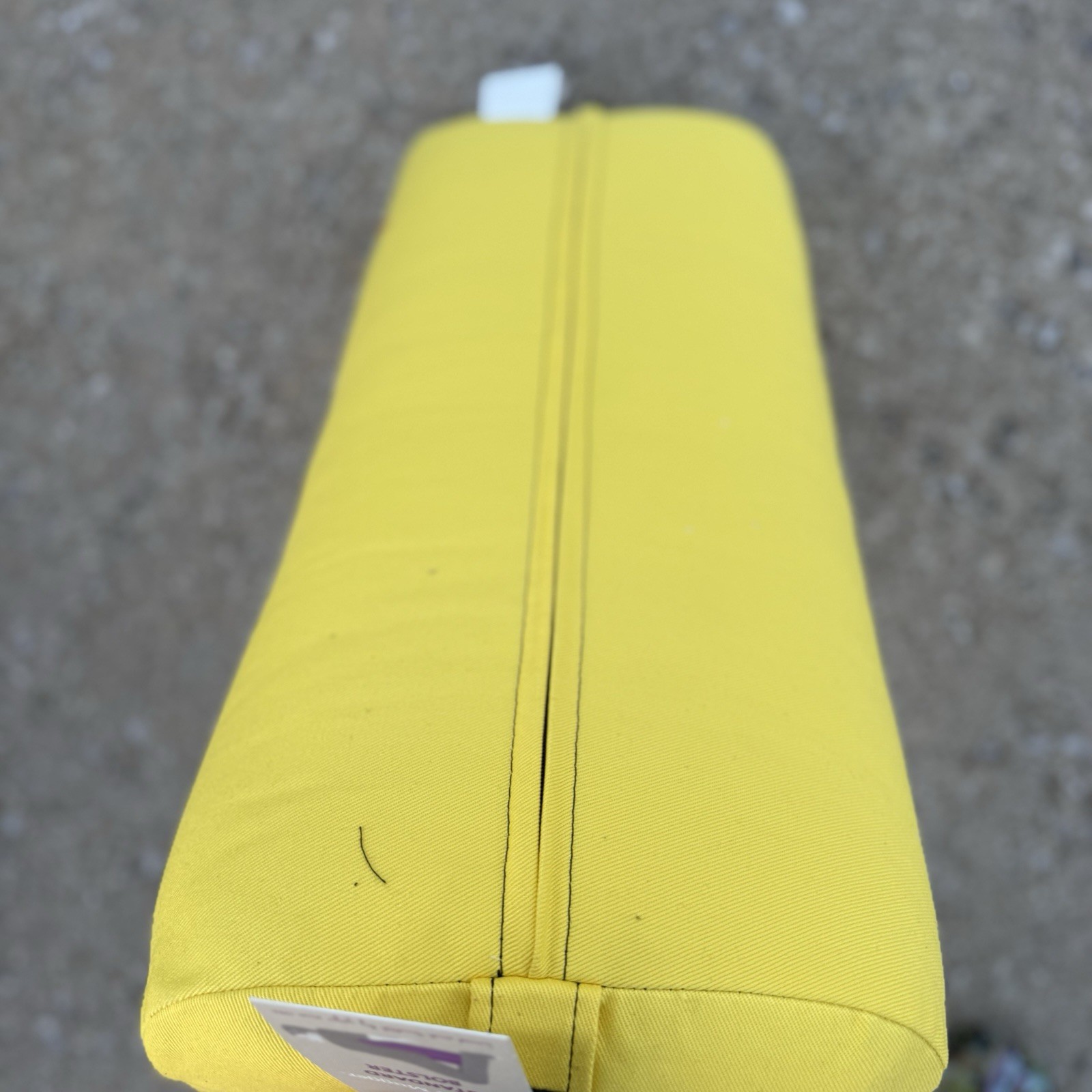 Hugger Mugger Standard Yoga Bolster Firm Flat Support Rectangle Yellow 26x12x6