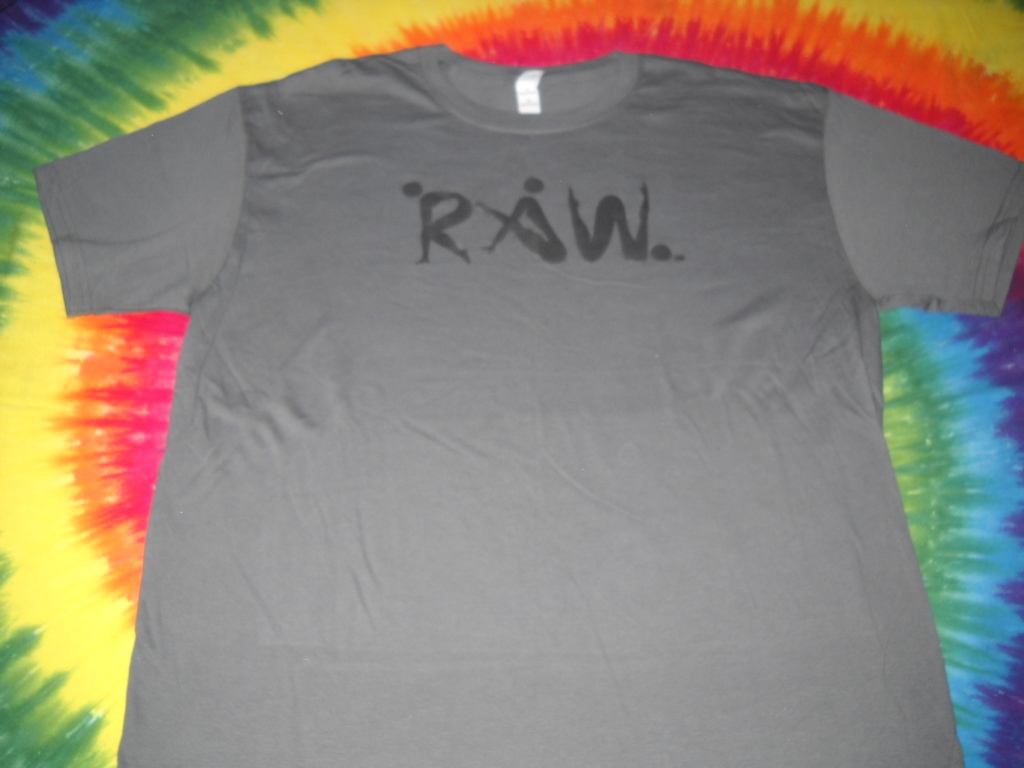 RAW VEGAN YOGA UNISEX WORKOUT FITNESS GYM BLACK WHITE T-SHIRT COTTON-LARGE-NEW