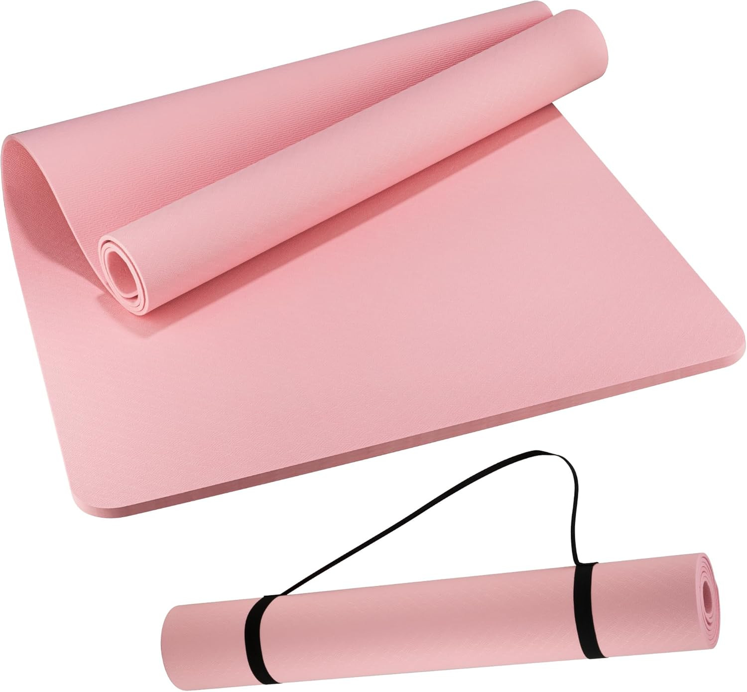 Extra Wide Yoga Mat 72&Prime; X 32&Prime;, 6Mm Non Slip TPE Exercise Mat with Carrying Strap