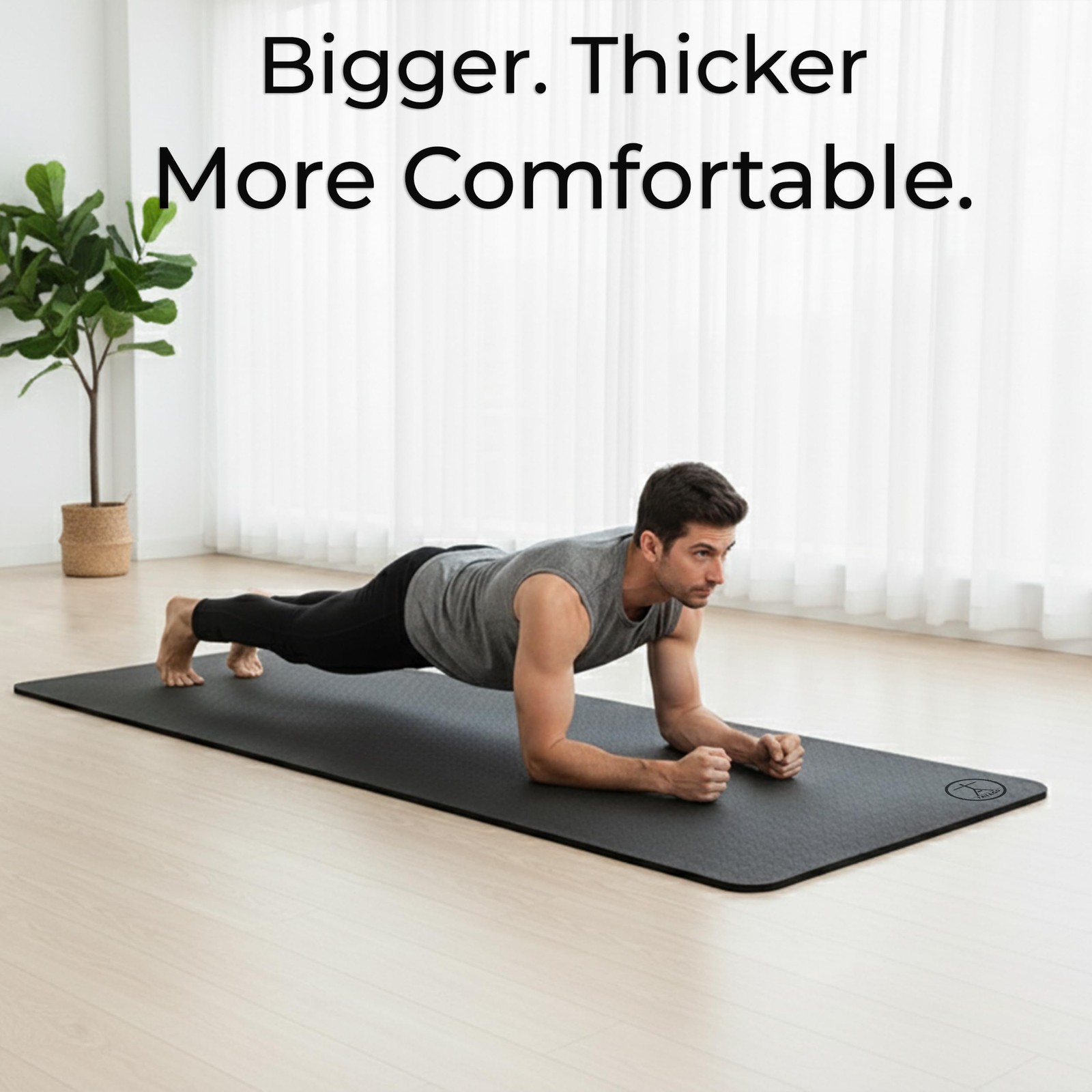 Extra Thick Yoga Mat XL 10mm, Extra Large Yoga Mat Extra Wide and Long for Su…