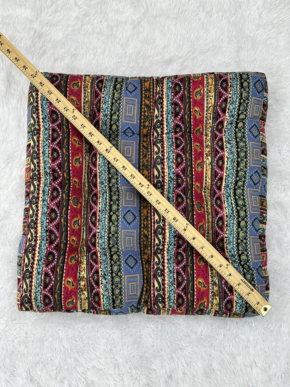 Boho Cushion, Large Pouf Cushion Mandala Floor Pillow Square Meditation Yoga Sea