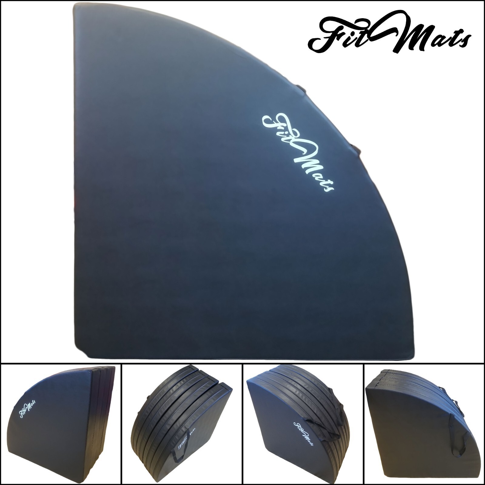 FitMat 5 Foot Multi-Use Portable Dance/Yoga Mat 3-inch EPE Foam, Black
