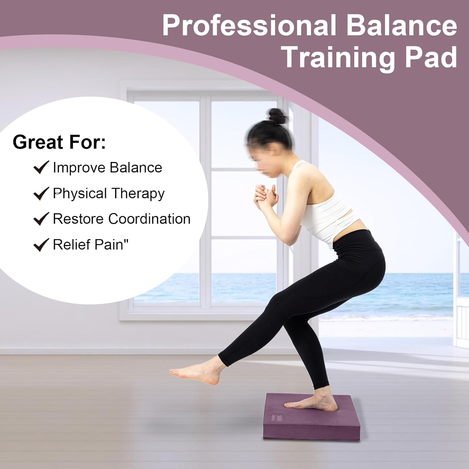 Balance Recovery Set: Extra Wide Foam Pad & XL Yoga Wedge Blocks