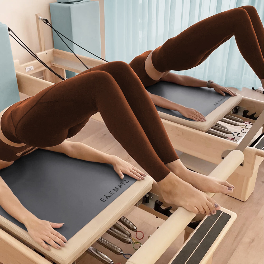 Gray Pilates Reformer Mat