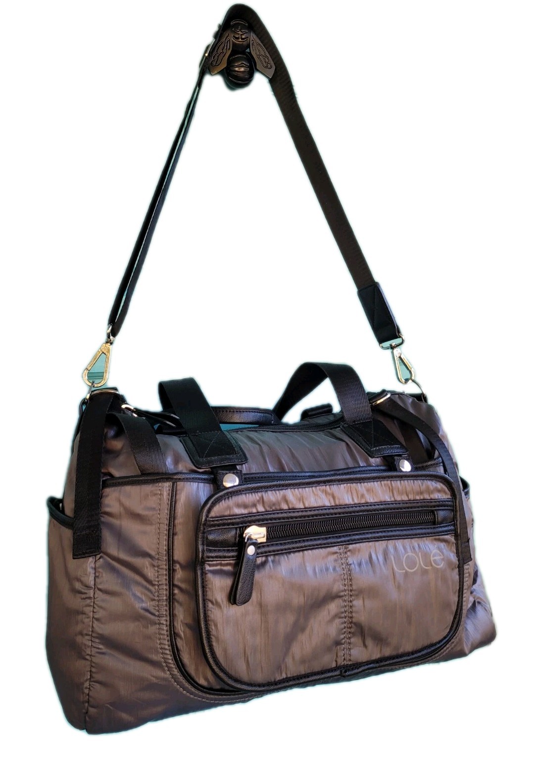 Lole Duffle Yoga Bag, With Shoulder Strap Slate Gray 18x7x11